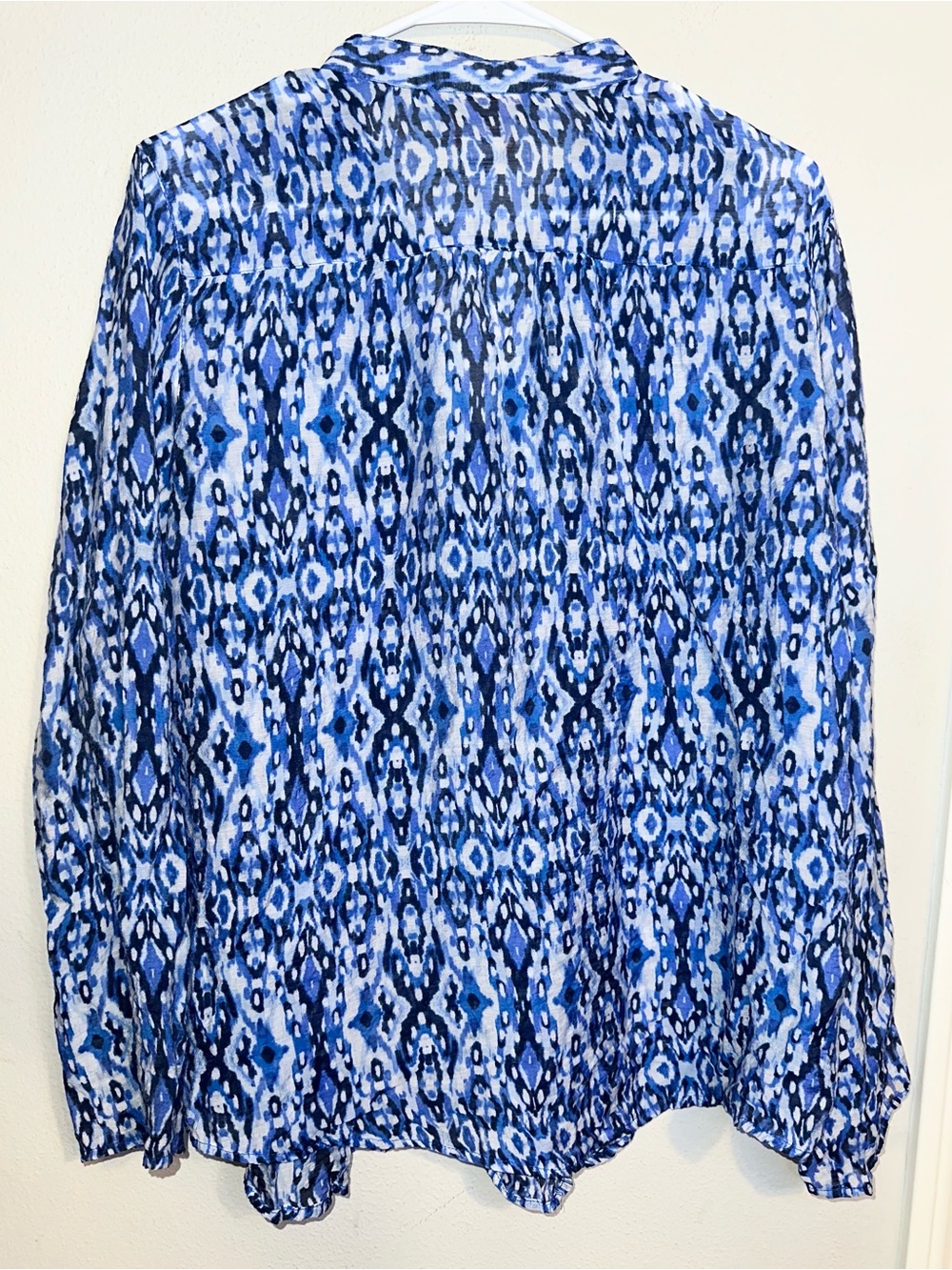 Ruby Rd. Blue Ikat Blouse - Picture 3 of 3